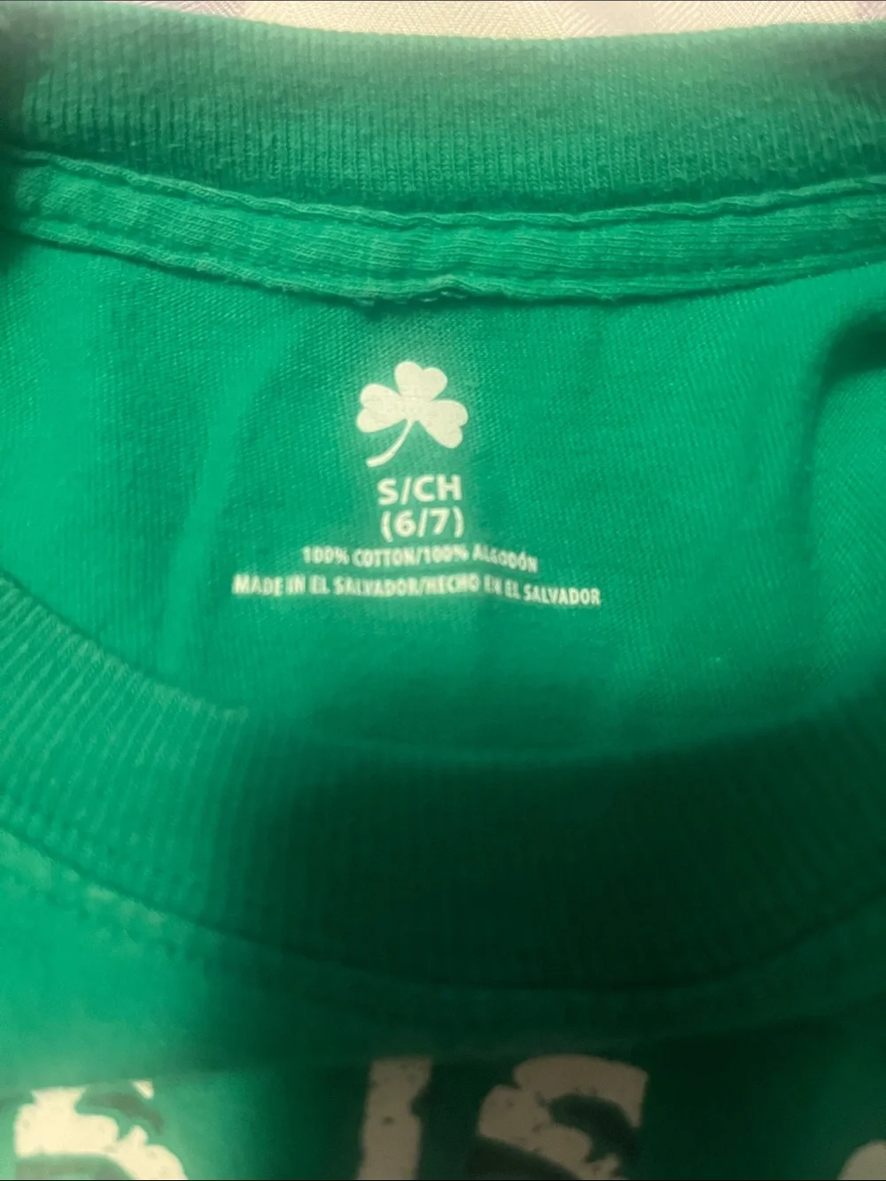Kids Green 'This Is My Lucky Shirt' Graphic T‑Shirt